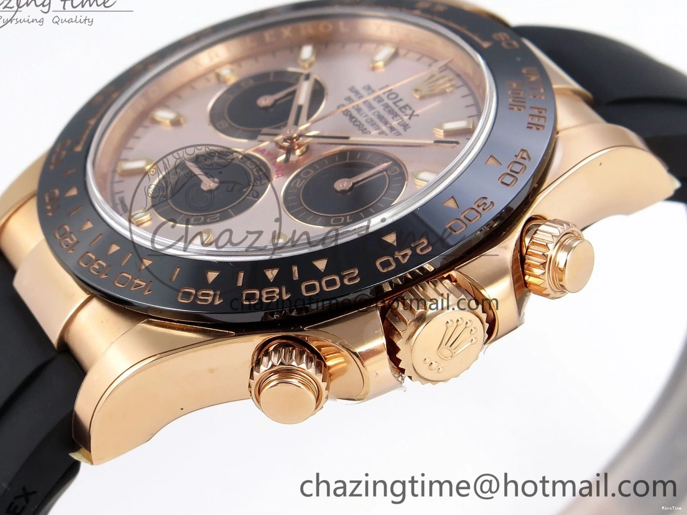 MiroTime 0322 Daytona 116515 Clean 1:1 Best Edition Silver Dial RG Markers on Oysterflex Strap SA4130 V WrinkleFree 1965